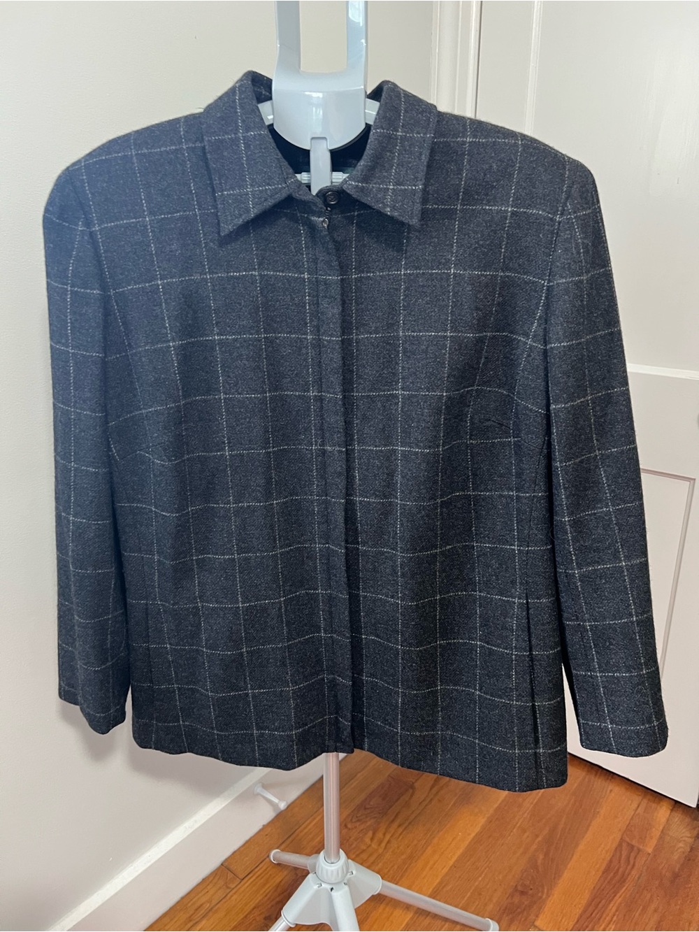 Lauren Ralph Lauren Charcoal Windowpane zip up jacket